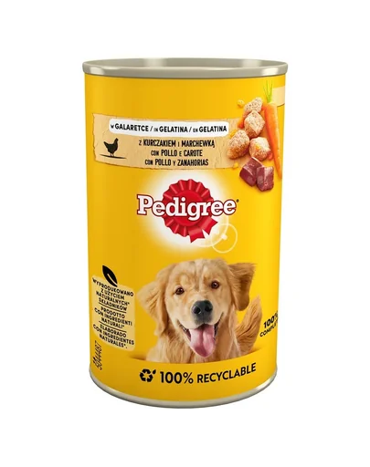 PEDIGREE Conserva hrana caini, cu pui si morcov in aspic 400 g