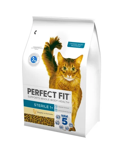 PERFECT FIT Sterile 1+ Hrana uscata completa 2.8 kg bogata in pui pentru pisici adulte sterilizate
