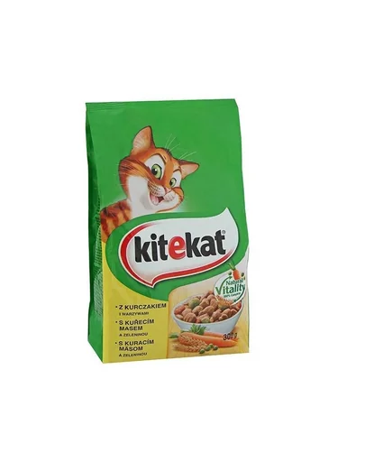 KITEKAT Hrana uscata pisici, cu pui si legume 300 g