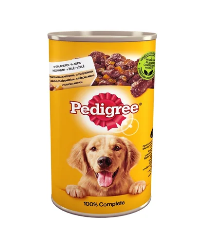PEDIGREE Adult 1200g Conserva hrana umeda pentru caini adulți, cu pui si morcovi in aspic