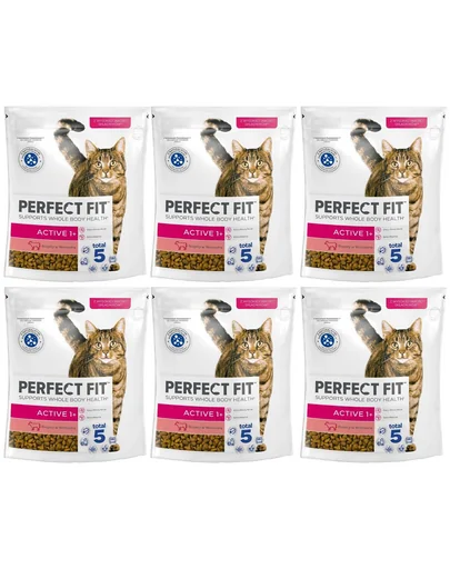 PERFECT FIT Active 1+ 6x750 g Hrana pisici, cu vita