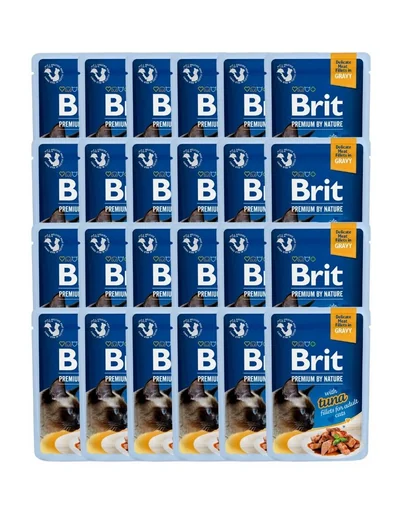 BRIT Premium Cat Fillets in Gravy 24x85g file ton in sos hrana pisica