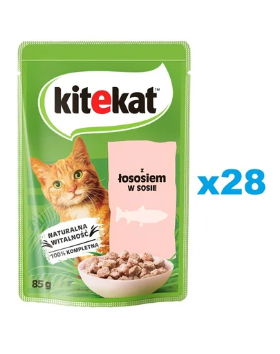 KITEKAT somon in sos 28x85 g hrana pisici adulte