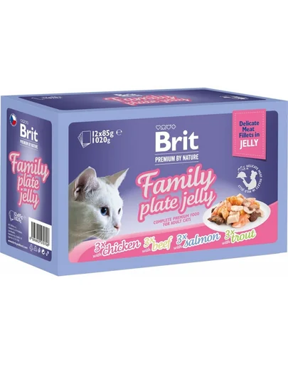 BRIT Premium by Nature Family Plate 12x85 g plicuri cu jeleu pentru pisici