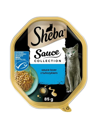 SHEBA Sauce Collection ton in sos 85 g tava pentru pisica