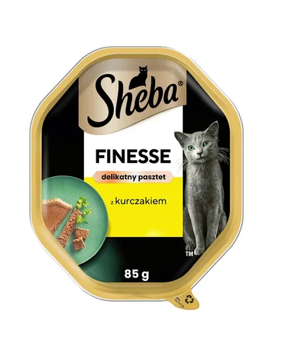 SHEBA Finesse mousse cu pui pentru pisica, tava 85 g