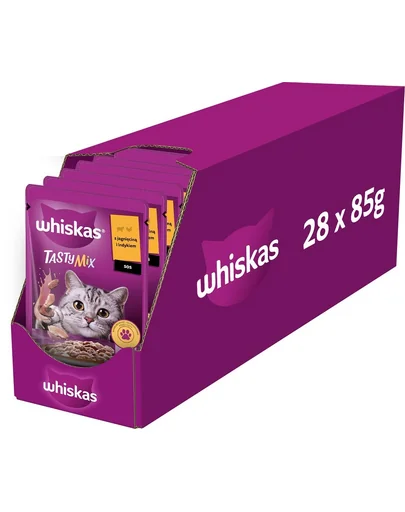 WHISKAS Adult plicuri in sos 28x85g cu miel si curcan pentru pisici adulte