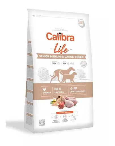 CALIBRA Dog Life Senior Medium&amp;Large Chicken hrana uscata pentru caini seniori de talie medie si mare 12 kg