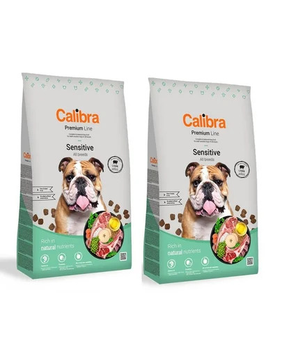 CALIBRA Dog Premium Line Sensitive hrana uscata completa pentru caini adulti sensibili 24 kg (2 x 12 kg)