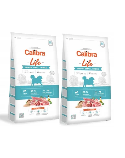 CALIBRA Dog Life Senior Small Breed Lamb hrana uscata superpremium pentru caini seniori de talie mica, cu miel 12 kg (2 x 6 kg)