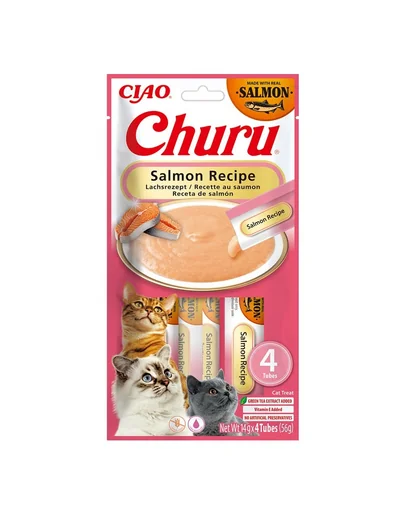 INABA Churu Cat Salmon 4x14g gustare pisici adulte, cu somon