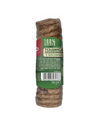 MACED 100% Natura Trahee umpluta cu vita pentru caini 120 g