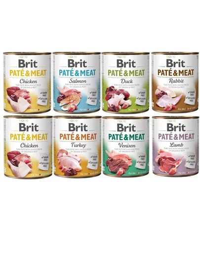 BRIT Pate&amp;Meat Mix arome 8x800 g hrana caini, pate
