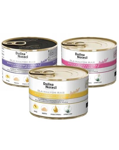 DOLINA NOTECI Junior Premium Mix Conserve pentru catei de talie mica, sortimente mixte 12x185g