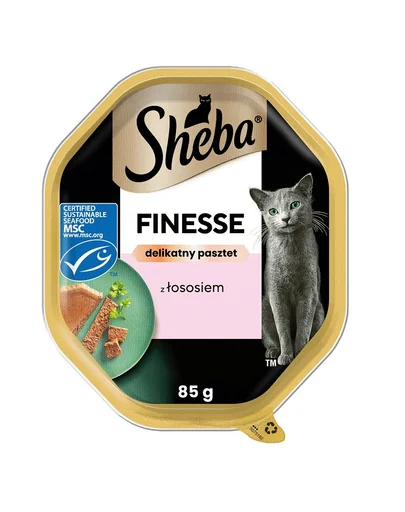SHEBA Finesse mousse cu somon 85 g hrana pentru pisici