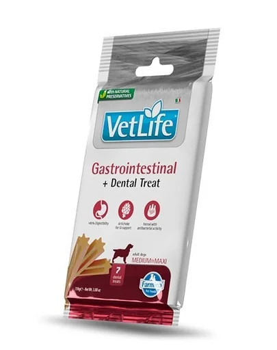 FARMINA Vet Life Dental Treat Gastrointestinal Medium/Maxi 100 g batoane dentare caini talie medie si mare, cu probleme gastrointestinale