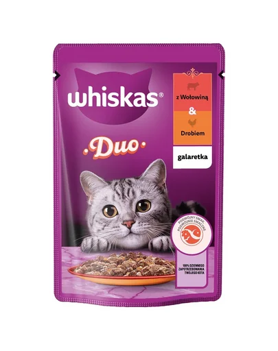 WHISKAS Adult plic 85 g vita si pasare in gelatina, hrana pisica adulta