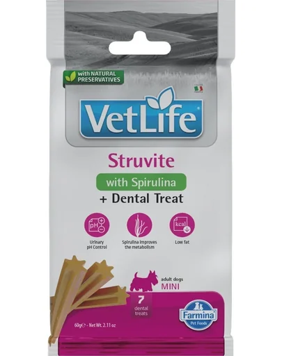 FARMINA Vet Life Dental Treat Struvite Mini 60 g batoane dentare pentru caine de talie mica