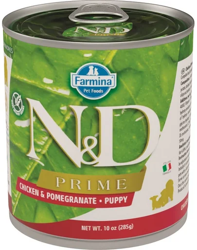 FARMINA N&amp;D Prime Canine Chicken &amp; Pomegranate Puppy Hrana umeda pentru catei, cu pui si rodie 285 gr