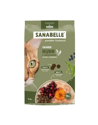 SANABELLE Grande hrană uscată pisici mari cu pui 8 kg