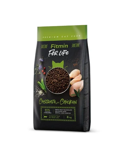 FITMIN Cat For Life Castrate Chicken 8 kg hrana completa pisici sterilizate, cu pui