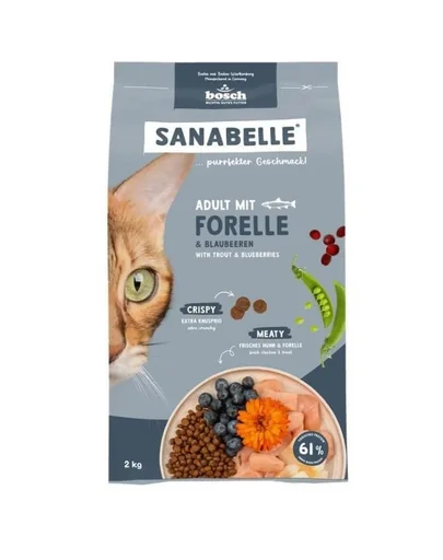 SANABELLE Hrană uscată pentru pisici adulte cu păstrăv, 2 kg