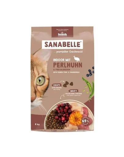 SANABELLE hrană uscată pisici indoor cu prepeliță, 8 kg