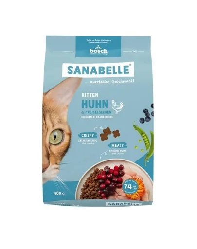 SANABELLE Kitten 400 g hrană cu pui pentru pisoi și pisici gestante și lactante