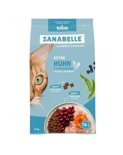 SANABELLE Kitten 2 kg hrană cu pui pentru pisoi și pisici gestante și lactante