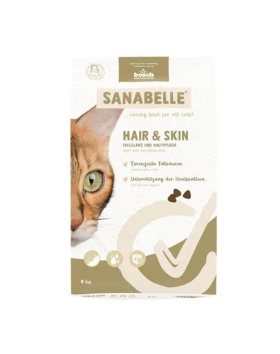 SANABELLE Hair&amp;Skin hrană uscată pentru pisici adulte, 8 kg