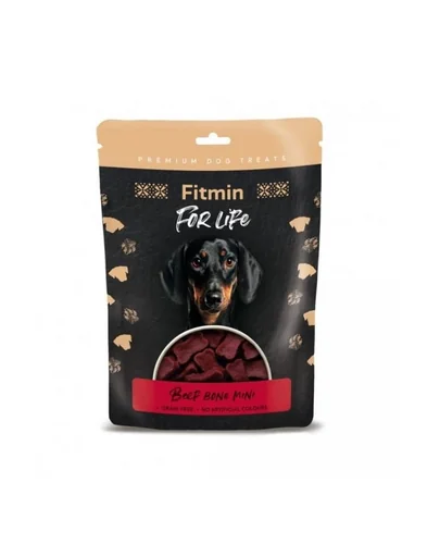 FITMIN For Life Beef Bone Mini cuburi cu vită pentru câini 70 g