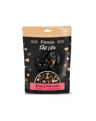 FITMIN For Life bucăți de rață și pește pentru câini și pisici 70 g
