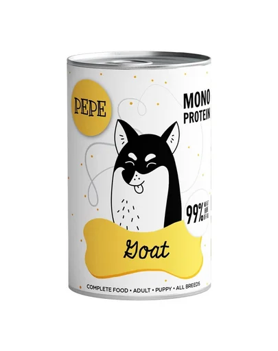 PAKA ZWIERZAKA PEPE Hrană umedă monoproteică cu carne de capră 99% 800 g