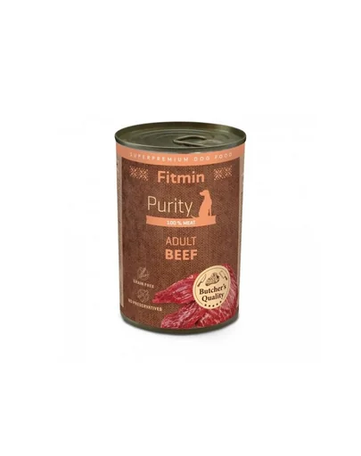 FITMIN Purity Beef 400g hrană umedă cu vită pentru câini adulți