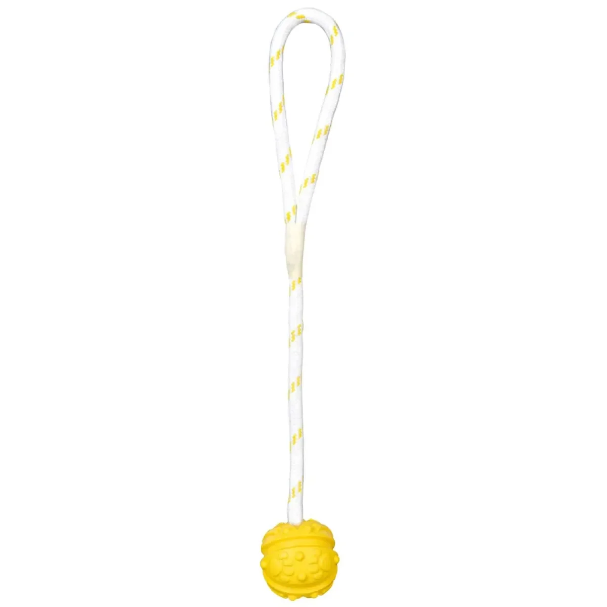 TRIXIE, jucărie minge plutitoare cu sfoară câini, cauciuc,  4.5 x 35cm, multicolor