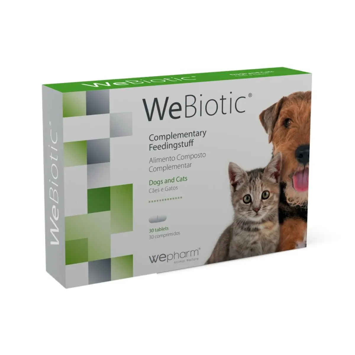 WEPHARM WeBiotic, supliment sistem digestiv câini, comprimate WEPHARM WeBiotic, XS-XL, supliment sistem digestiv câini și pisici, flacon, 30 comprimate