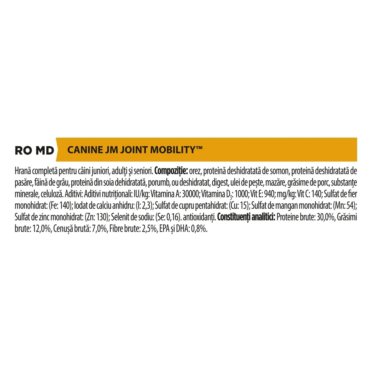 PURINA Pro Plan Veterinary Diets Joint Mobility, dietă veterinară câini, hrană uscată, afecțiuni articulare, 12kg