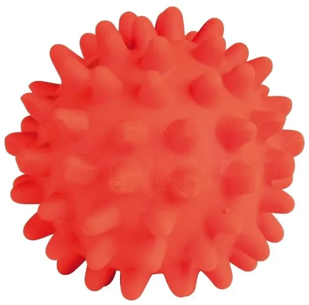 Trixie, jucărie minge cu țepi câini, cu sunet, latex, 7cm, multicolor