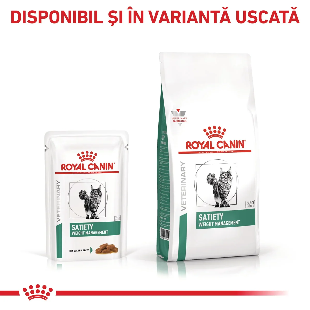ROYAL CANIN VD Satiety Weight Management, dietă veterinară, plic hrană umedă pisici, obezitate, (în sos), bax, 85g x 12buc