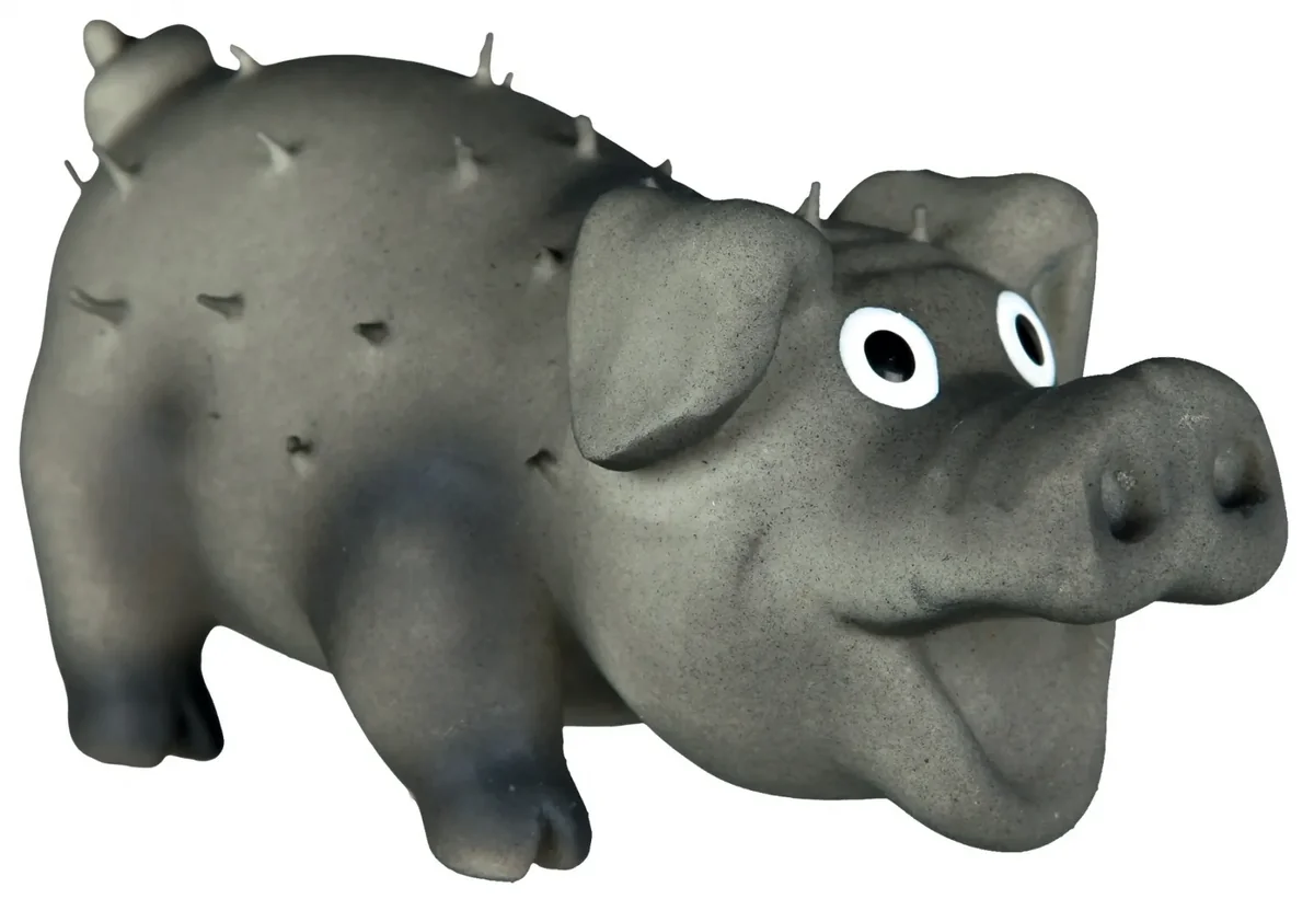 Trixie, jucărie porc cu țepi câini, cu sunet, latex, 10cm, multicolor