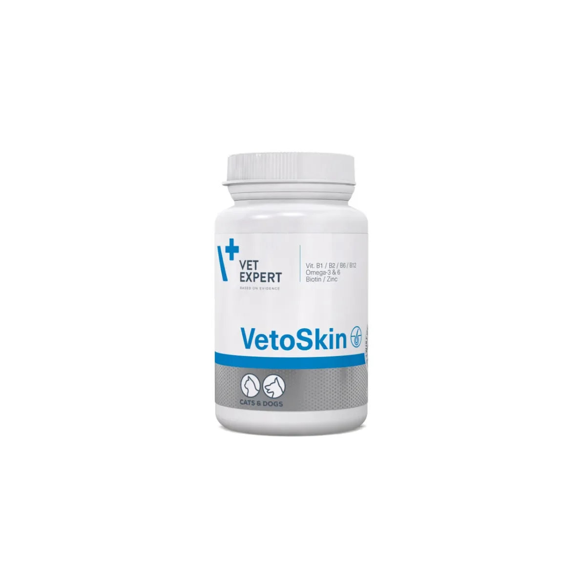 VET EXPERT VetoSkin 300mg, supliment piele & blană câini, capsule VET EXPERT VetoSkin 300mg, XS-XL, supliment piele & blană câini și pisici, flacon, 60 capsule