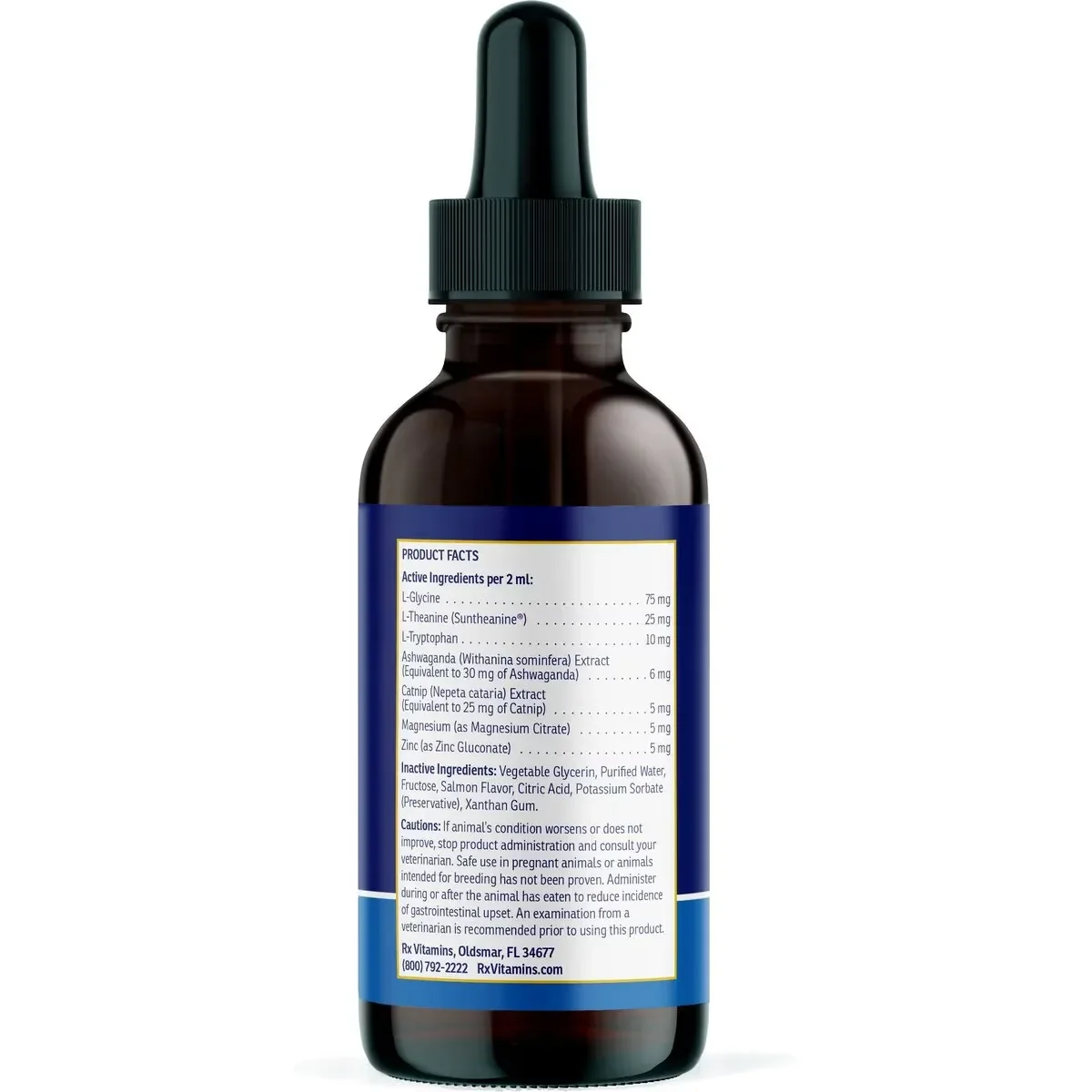 RX VITAMINS Liquid NutriCalm, supliment sistem nervos & calmante câini, suspensie orală RX VITAMINS Liquid NutriCalm, supliment sistem nervos & calmante câini și pisici, flacon, 120ml suspensie orală