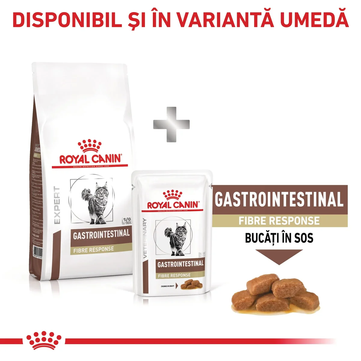 ROYAL CANIN VD Gastrointestinal Fibre Response, dietă veterinară, hrană uscată pisici, sistem digestiv, 4kg