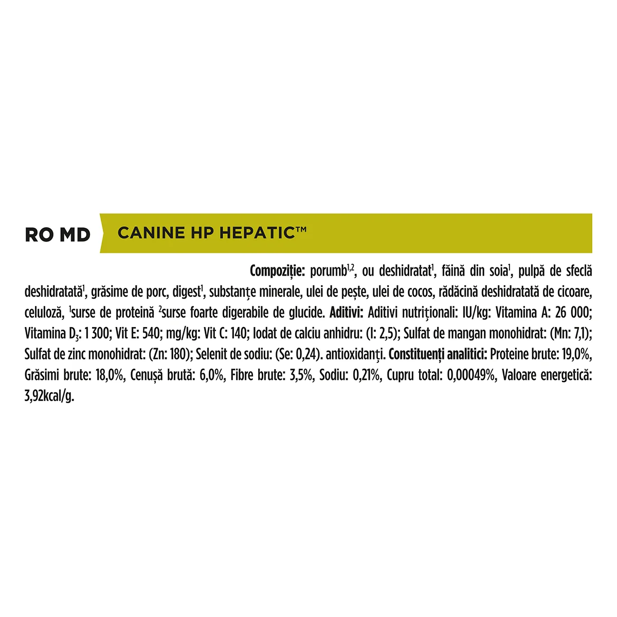 PURINA Pro Plan Veterinary Diets Hepatic, dietă veterinară câini, hrană uscată, afecțiuni hepatice, 3kg