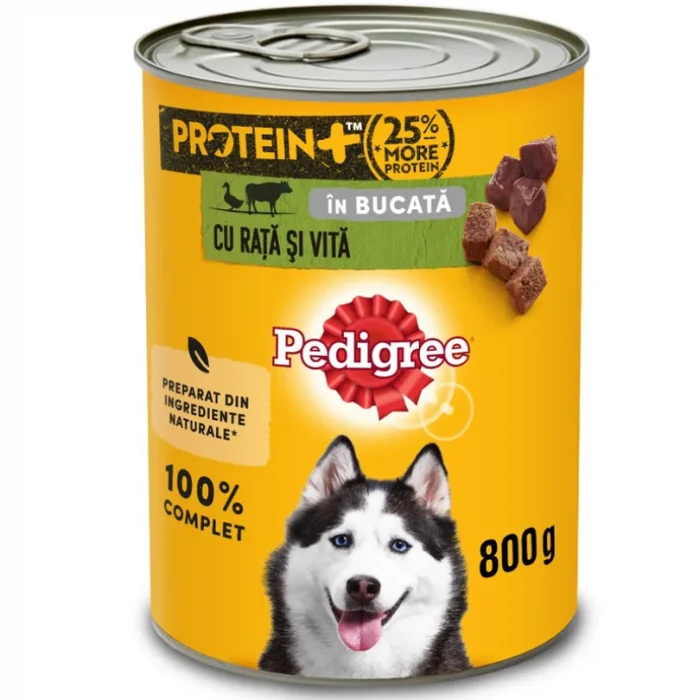 Hrana umeda pentru caini Pedigree Adult cu rata  vita 800 gr
