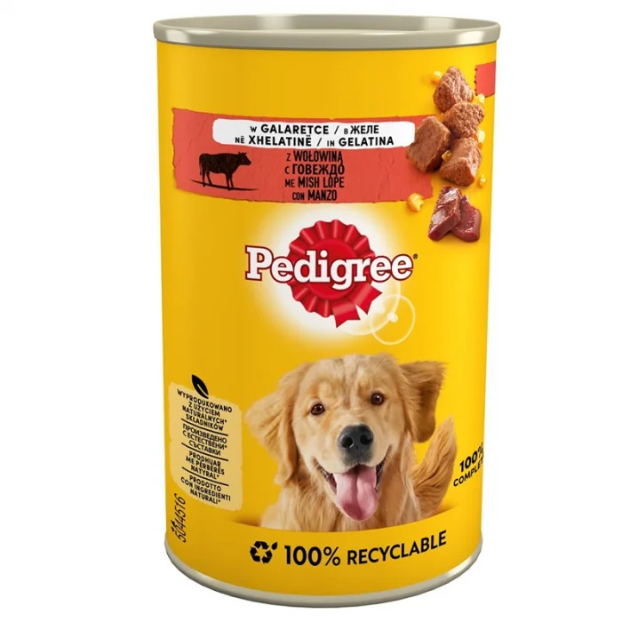 Hrana umeda pentru caini Pedigree Adult cu vita in aspic 400 g