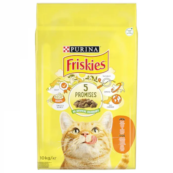Hrana uscata pentru pisici Friskies cu pui legume 10 kg