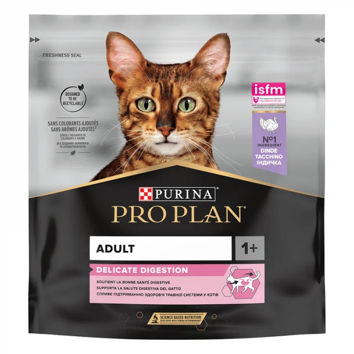 Hrana uscata pentru pisici Pro Plan Delicate Adult cu curcan 400 gr