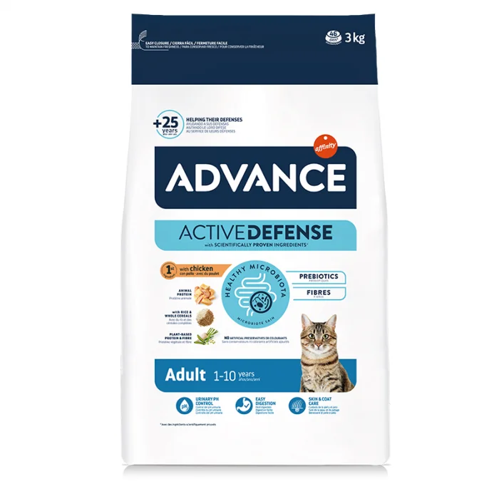 Hrana uscata pentru pisici Advance Adult cu pui  orez 3 kg