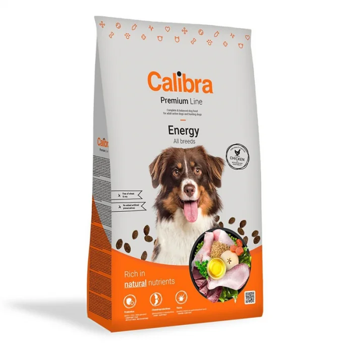 Hrana uscata pentru caini Calibra Premium Line Energy cu pui 12 kg